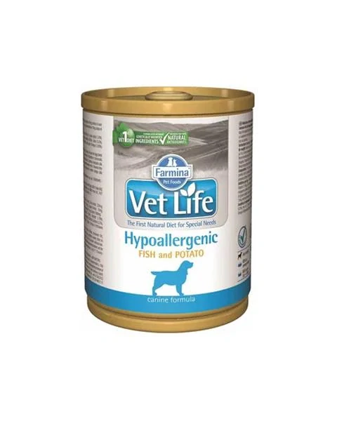 Farmina Vet Life dog hypoallergenic fish & potato konzerva 300 g