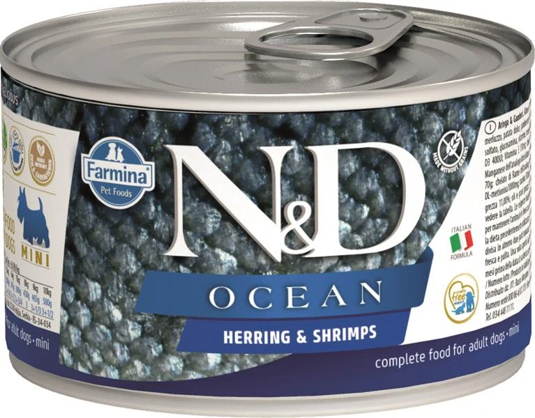 Farmina N&D dog OCEAN herring & shrimps konzerva 140 g