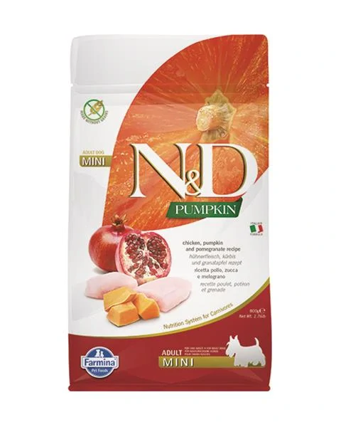 Farmina N&D dog PUMPKIN (GF) adult mini, chicken & pomegranate 0,8 kg