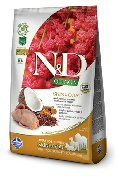 Farmina N&D dog QUINOA (GF) adult all breed, skin & coat, quail 2,5 kg
