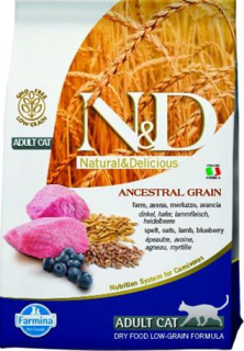 Farmina N&D cat AG adult, lamb, spelt, oats & blueberry 0,3 kg