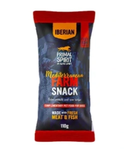 Primal Spirit Dog Iberian Snack - Mediterranean Farm 110g
