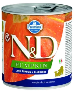 Farmina N&D dog PUMPKIN & lamb & blueberry Puppy konzerva 285 g