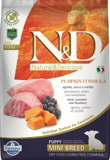 Farmina N&D dog PUMPKIN (GF) puppy mini, lamb & blueberry 7 kg