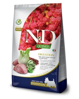 Farmina N&D dog QUINOA (GF) adult mini,digestion, lamb 0,8 kg