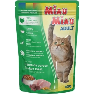 MIAU MIAU Cat Adult kapsa s morčacím 100g